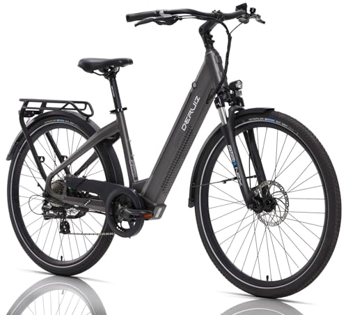 DERUIZ E-Bike Quartz, 28 Zoll Damen & Herren City Pedelec,Trekking Ebike...
