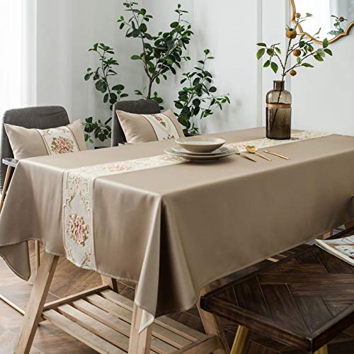 Nappe rectangulaire 150x260cm cache misère et protège table brodée - 4