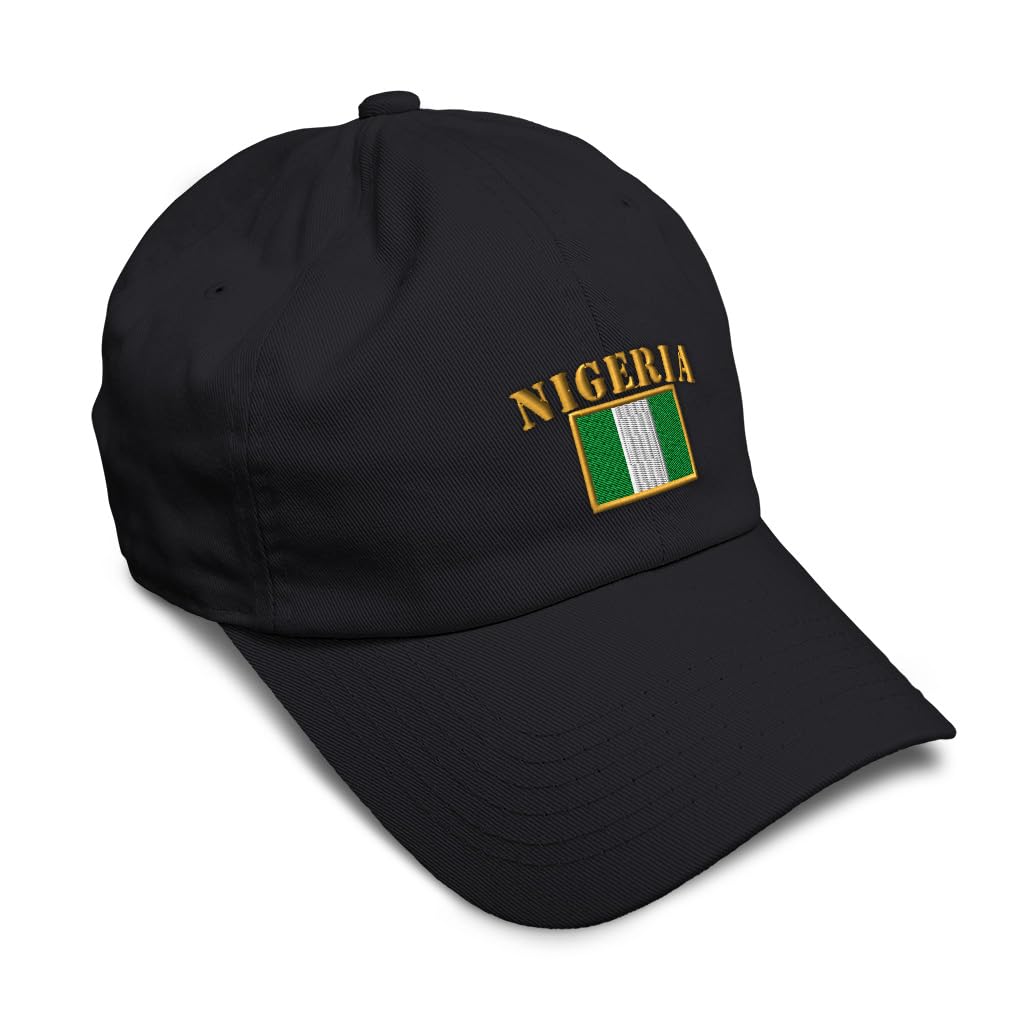 Speedy Pros Soft Baseball Hat Embroidered Dad Hat Nigeria Flag Embroidery Men & Ladies Baseball Cap Cotton