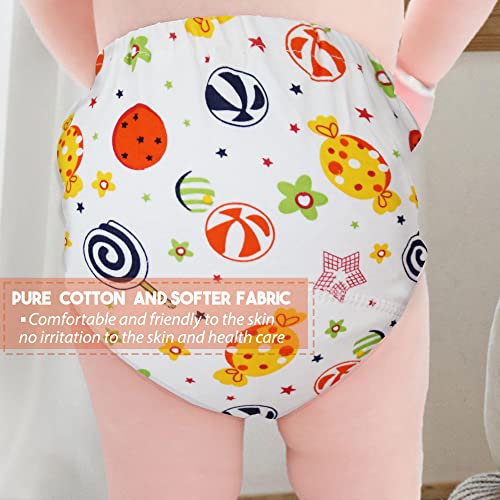 Image of Bembika Baby Training Pant Soft Cotton Reusable Potty Training Pants For Kids Leak-Resistant, Padded Underwear For Babies To Support Diaper Free Transition (M Size For 12-18 Months Pack Of 3)