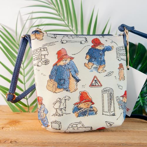 Signare Paddington Bear Tapestry Sling Bag | 7.48" W x 7.48" H x 2.56" D | Main Zipped Compartment & Inner Slip Pocket | Crossbody or Shoulder Wear | Eco-Friendly Fabric | Officially Licensed4