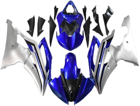 MC Silver Blue Fairing Fit for Yamaha 2008-2016 YZF R6 YZF-R6 Injection Mold ABS Plastics New Bodywork 2009 2010 2011 2012 2013 2014 2015 M74
