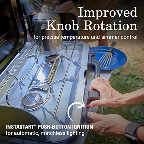 Image of Coleman Classic 3-Burner Propane Camping Stove with InstaStart Ignition, Portable Cooktop with 3 Adjustable Burners & 28,000 BTUs of Power for Camping, Tailgating, Grilling, Hunting & More