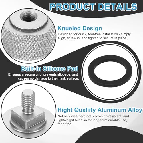 Sujetadores para careta de soldar PATIKIL de aluminio, 2 piezas miniatura 4