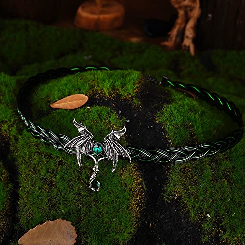 Coteeza Viking Circlet Headpiece Fairy Elf Crown Bairded Tiara Handmade Headband Green Rhinestone Celtic Headband Wing And Angel Cosplay Costume Men Royal Wreath For Women Men Party #TOP4