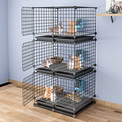 Parc pour animaux en métal DIY avec porte modulable pour lapins et chats