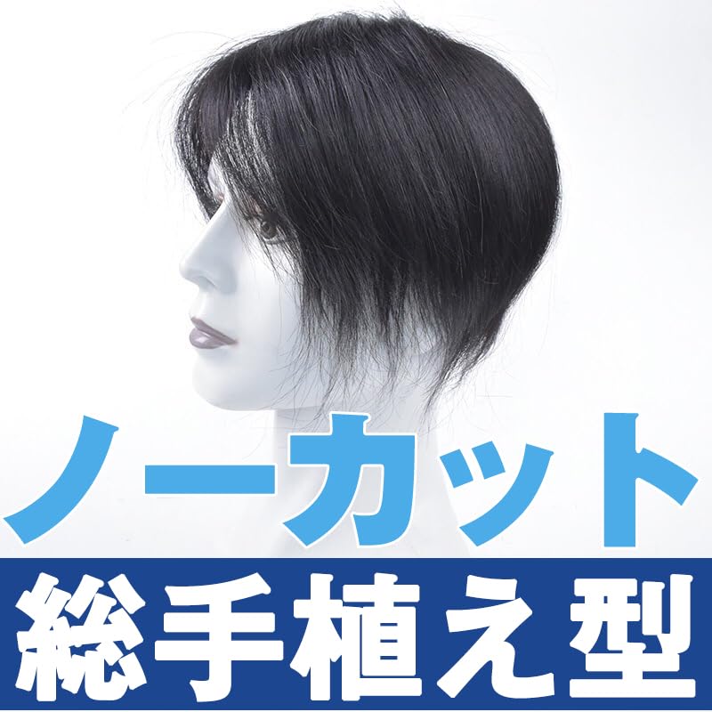 Amazon.co.jp: HARSW 部分かつら 人毛100% 総手植え 人工肌 男性用