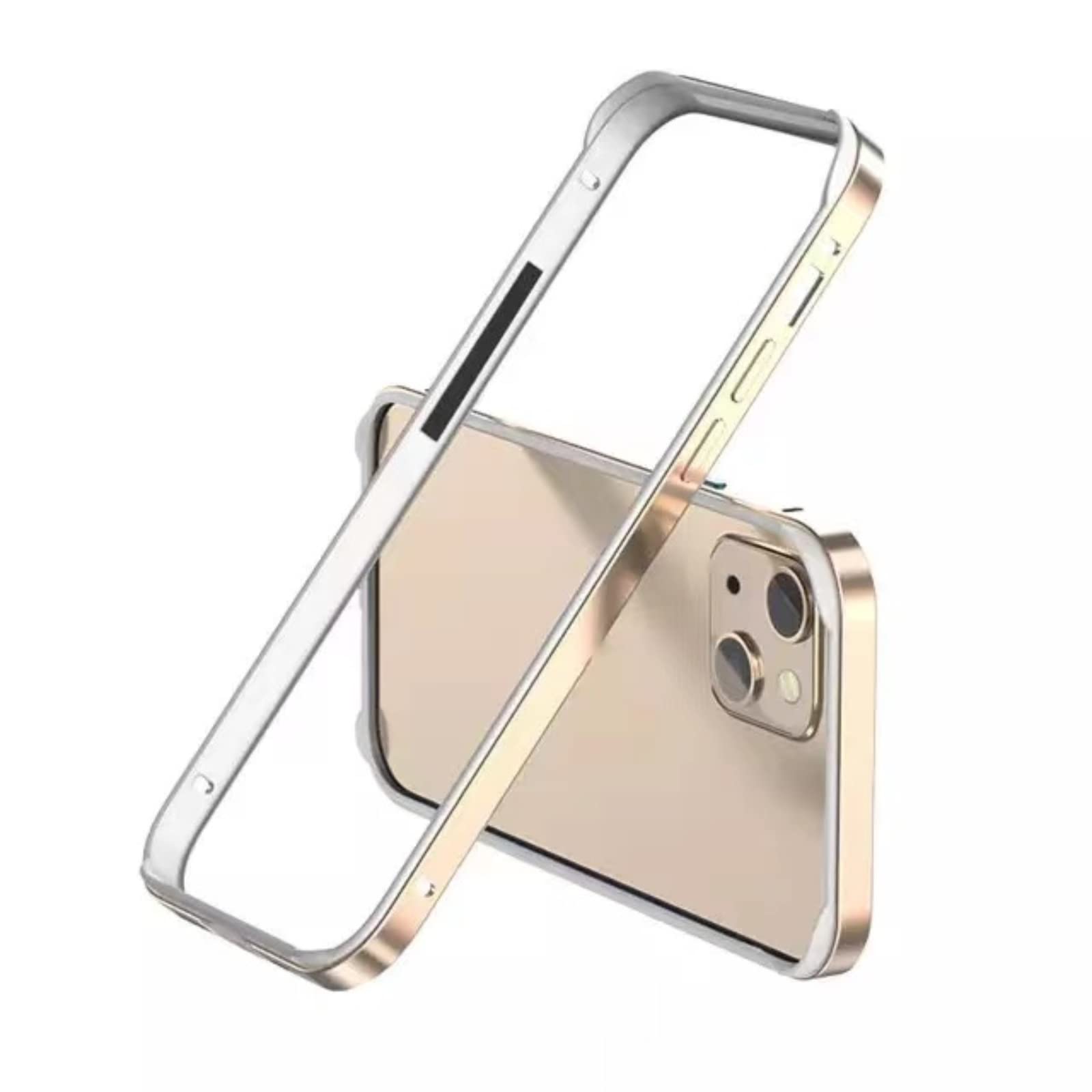 iPhone 14 Pro max Gold Metal Frame Phone Case Slim Aluminum
