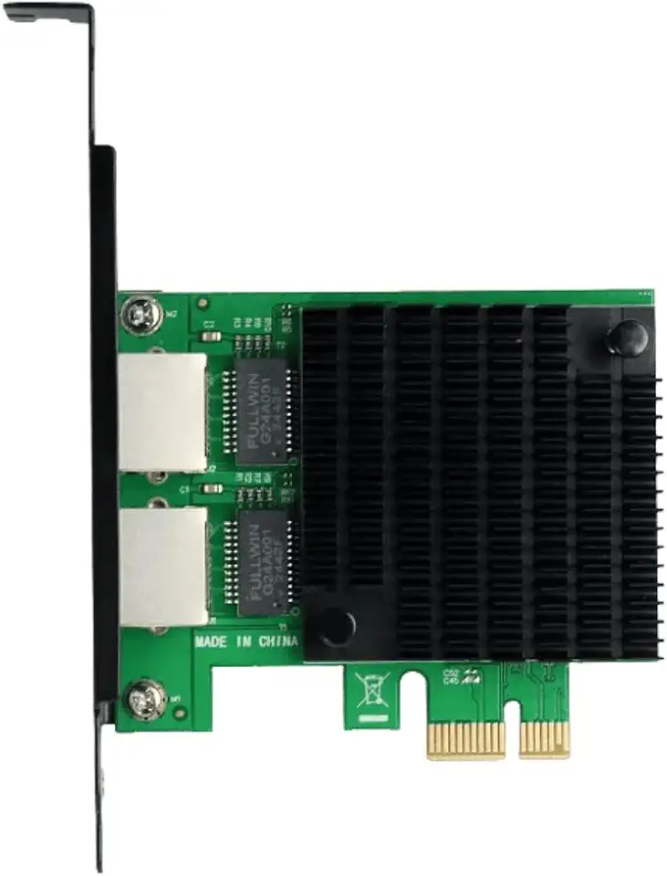 PLACA DE REDE GIGABIT DUAL PORT RJ45 PCI-E X1 PCYES LC1000-2P