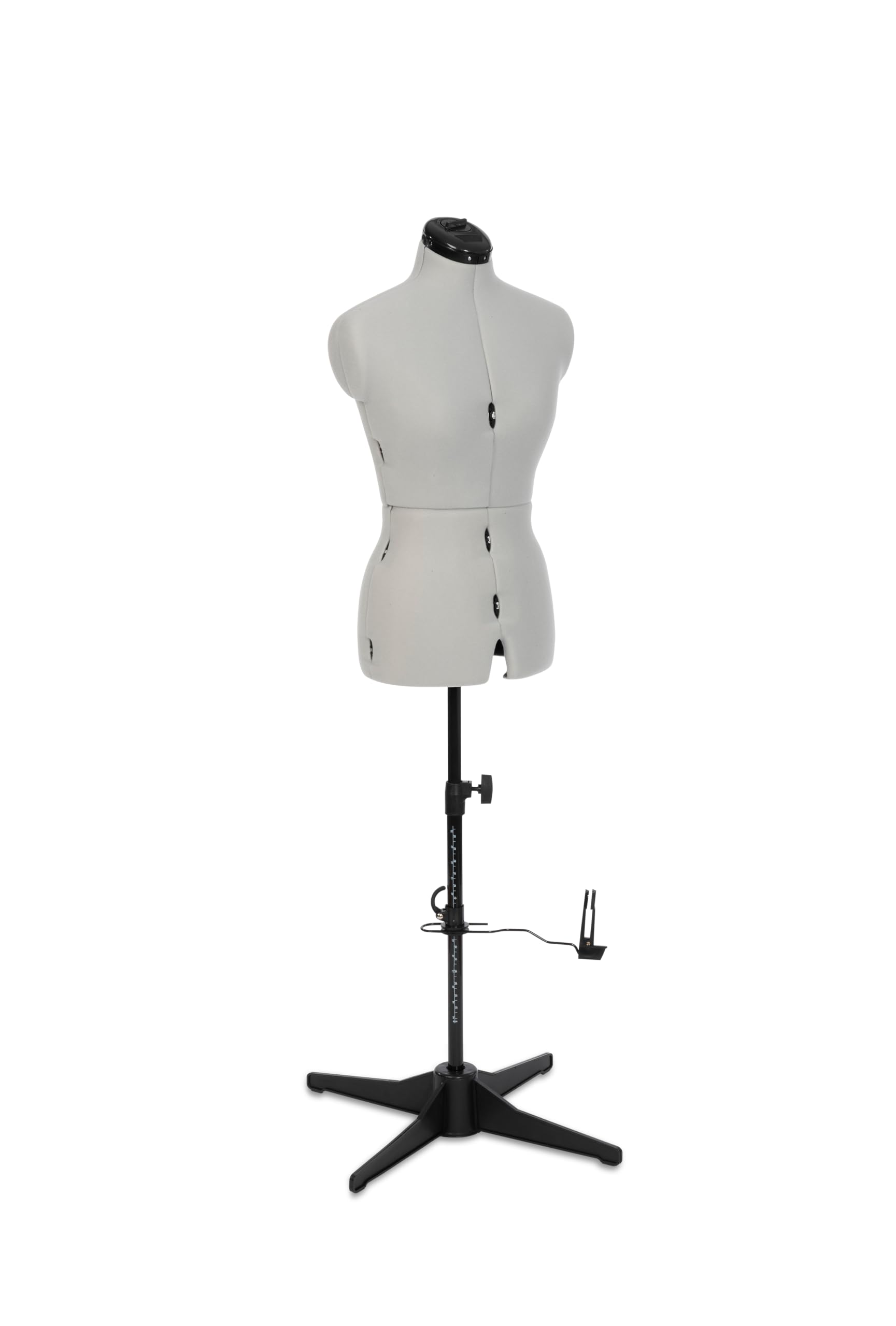 Sew Simple FG3271 Adjustable Dress Form Silver S-M (US Dress Size 4-12) 8 Part Female Sewing Mannequin + Pin Grip Hem Marker