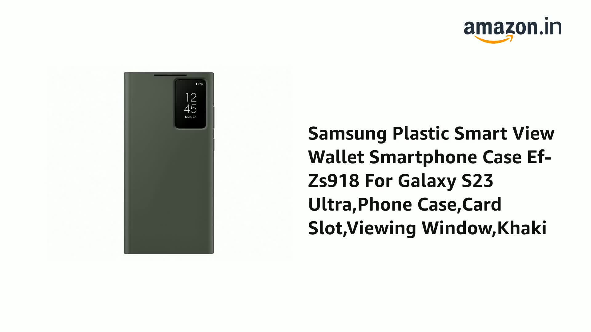 Samsung Plastic Smart View Wallet Smartphone Case Ef-Zs918 For