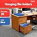 Staples Hanging File Folders, Letter Size, Blue, 5‑Tab, 1/5‑Cut Tabs, Includes Tabs & Inserts – 25/Pack
