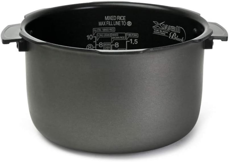 cuckoo high pressure rice cooker 10-cup uncooked / 20-cup cooked with nonstick inner pot, large rice maker with 13 menu options and steam plate, fuzzy logic tech, auto clean, black (crp-pk1001s)