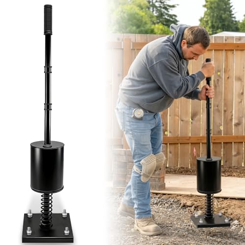 Herramienta compactadora de suelo con mango ajustable