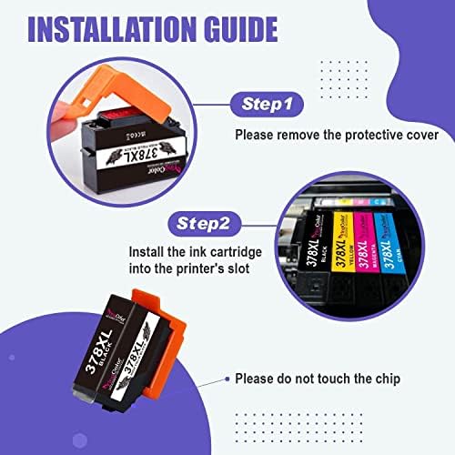 YINGCOLOR 378XL Ink Cartridges for Epson 378 378XL Multipack for Expression Photo XP-8500 XP-8505 XP-8600 XP-8000 XP-8005 XP-8605(1 Black 1 Cyan 1 1 Magenta 1 Yellow 1 Light Cyan 1 Light Magenta)