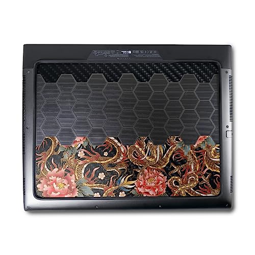 Image of MightySkins Carbon Fiber Skin Compatible With Alienware M18 R1 (2023) Full Wrap Kit - Stitch Dragons | Protective Durable Textured Carbon Fiber Finish | Easy To Apply & Change Styles | Made in the USA