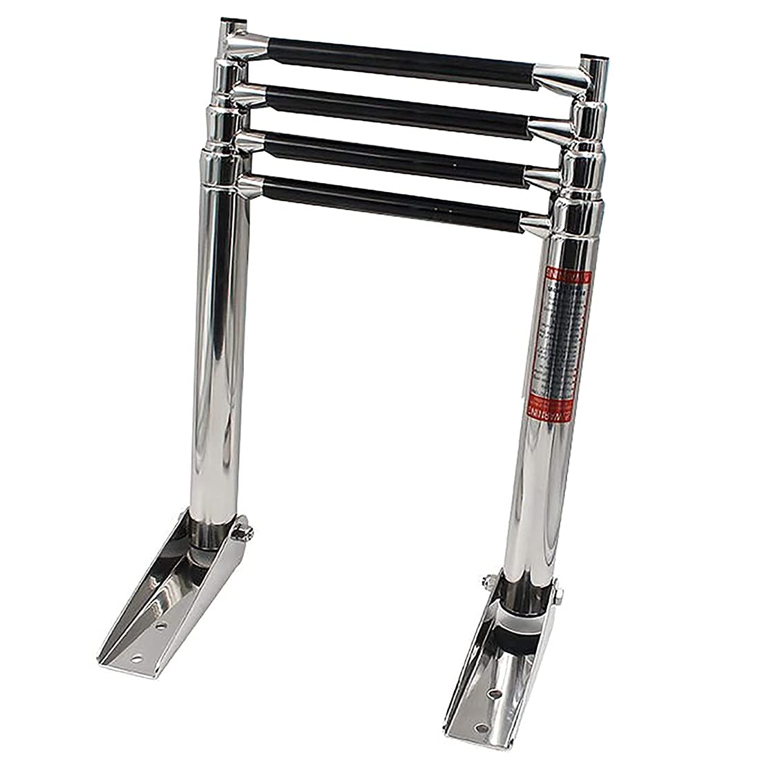 Huhulala Swim Ladder Foldable Boat Pool Ladder Telescopic Boat Ladders 4 Steps Extendable Floating Deck Ladder, Stainless Steel Yacht Deck Ladder Drop Down Boat Ladder with Wide Pedal, Load 150Kg
