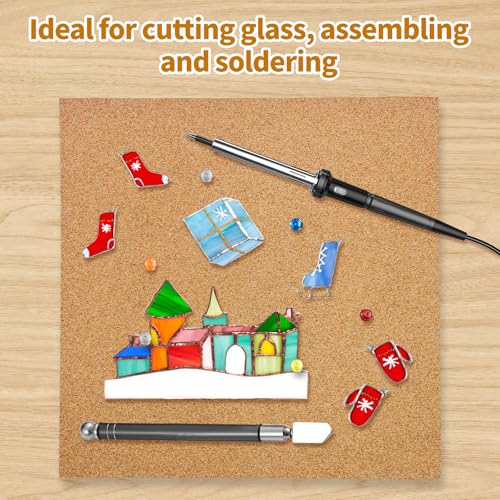 1234x1234x0534 stained glass supplies - heat resistant work surface cutting mat starter kit tools for table amp countertop protection