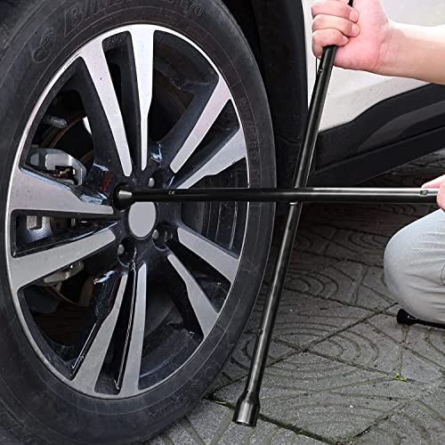 Image of Big Red TRX31101-20FR Torin Professional 20 inch Universal Heavy Duty 4-Way Cross Lug Wrench (11 /16 inch,3 /4 inch,13 /16 inch,7 /8 inch) for Tire Changing and Auto Maintenance, Black