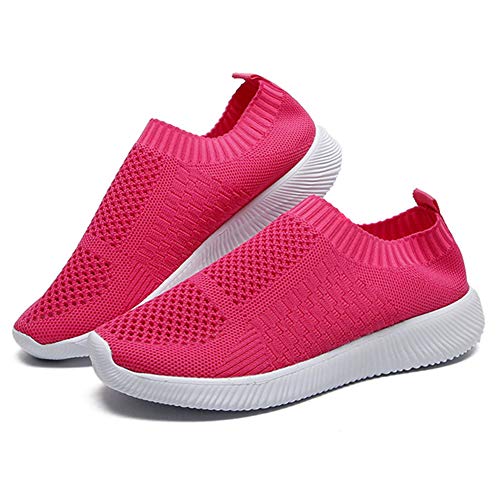 Huaheng Women Comfortable Walking Shoes Lightweight Mesh Breathable Slip on Athletic Sneakers New