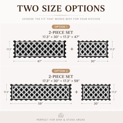 2-Pc Arenarug Scalloped Anti Fatigue Kitchen Mats (Various) - image 8