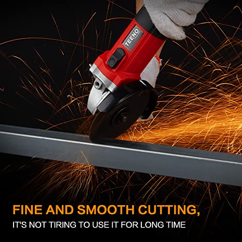 Winkelschleifer mit Schutzhülle 900W TEENO,Leerlaufdrehzahl 12000 U/min,Profi-Winkelschleifer mit 4 Stück Ø Schleif… – Bild 7