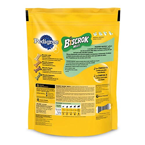 Kit Biscoito Pedigree Biscrok Para Cães Adultos Multi 3x1kg