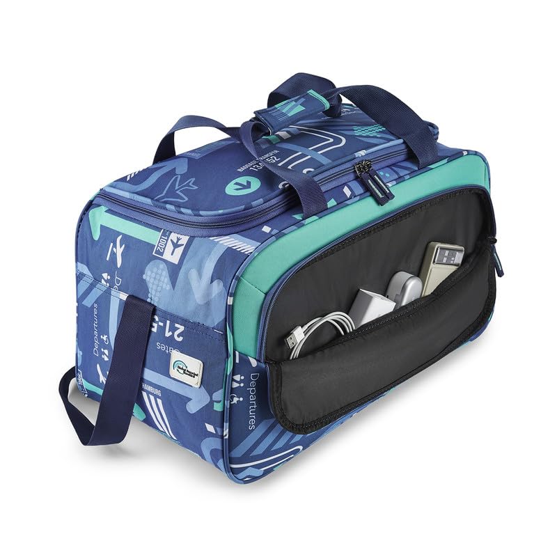 Image of uppercase JFK 50cm Duffle Bag | 44 LTS | Dust Resistant Travel Bag | Spacious Main Compartment | Adjustable Shoulder Strap |Sustainable Duffle Bag for Women & Men | 1500 Days Warranty (Blue)