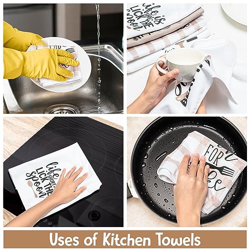 image for R HORSE 5Pcs Funny Kitchen Dish Towel Set Absorbent Quick Dry Cloth Di