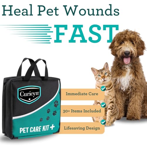 35 Piece Pet First Aid Kit - Animal Care Kit with Medical & Emergency Supplies for Dogs, Cats, & Small Animals - Compact Travel-Ready Bag for Home, Outdoor, Car & Adventure Use