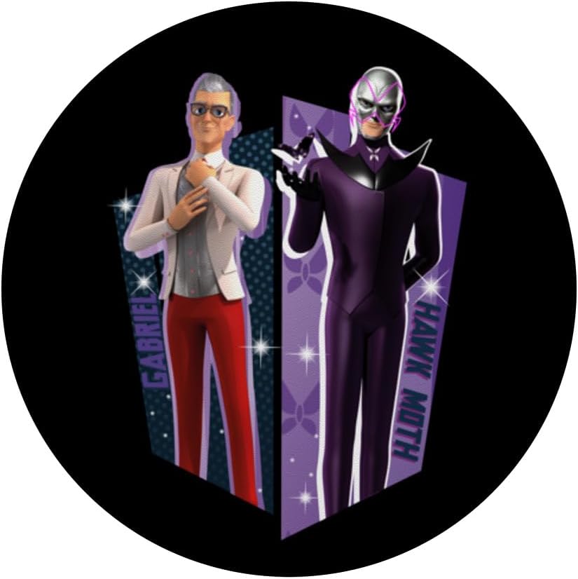 Miraculous Ladybug Gabriel Agreste and Hawk Moth PopSockets Adhesive PopGrip