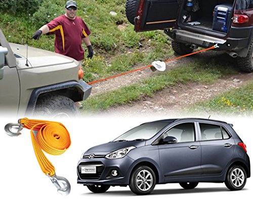 Auto Pearl Car Auto Towing Tow Cable Rope Heavy Duty 3 Ton 2.65Mtr for - I10 Grand