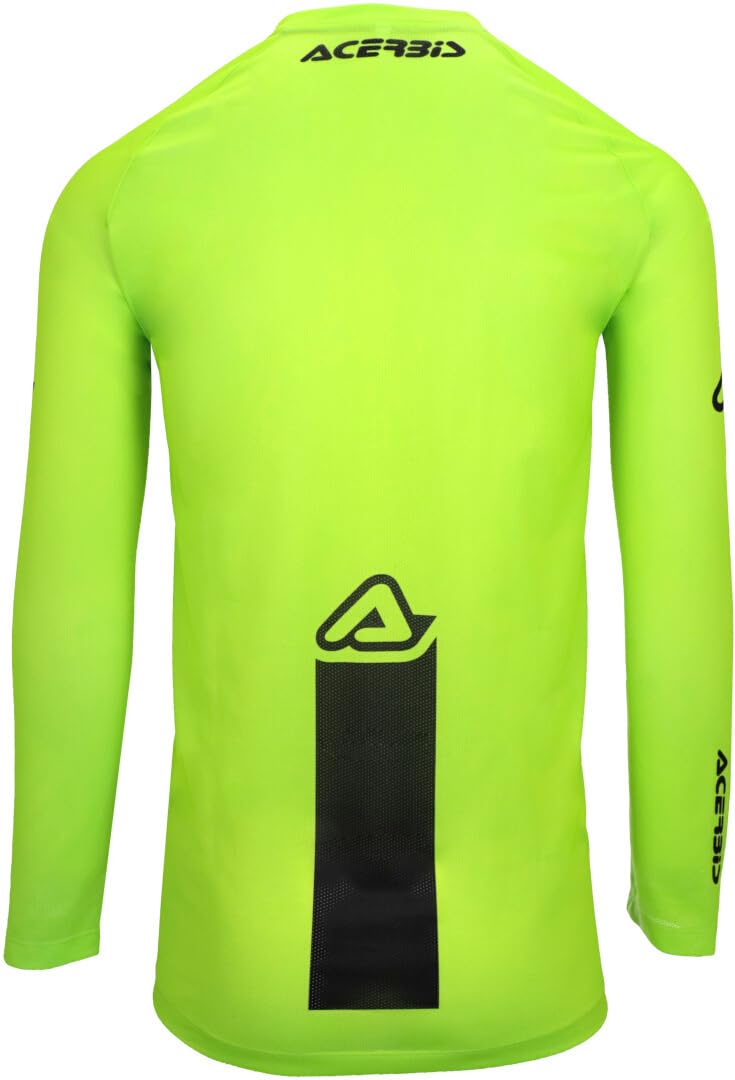 Acerbis J-Windy Vented Limelight Maglia Motocross, verde, 2XL | Traspirante, Con protezioni, Elasticizzato