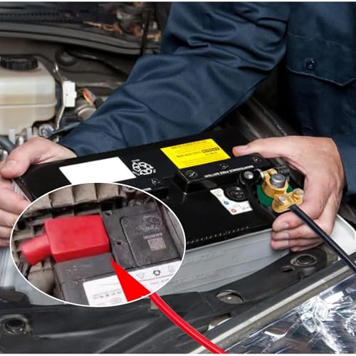 CLKE 4 STK Batteriepolabdeckung Gummi Batterie Polabdeckung Positiv Negativ Batteriepol Abdeckungen Polabdeckungen Batterie Auto, Isolierung Autobatterie Polabdeckung für Autos, E-Bikes, Lkws