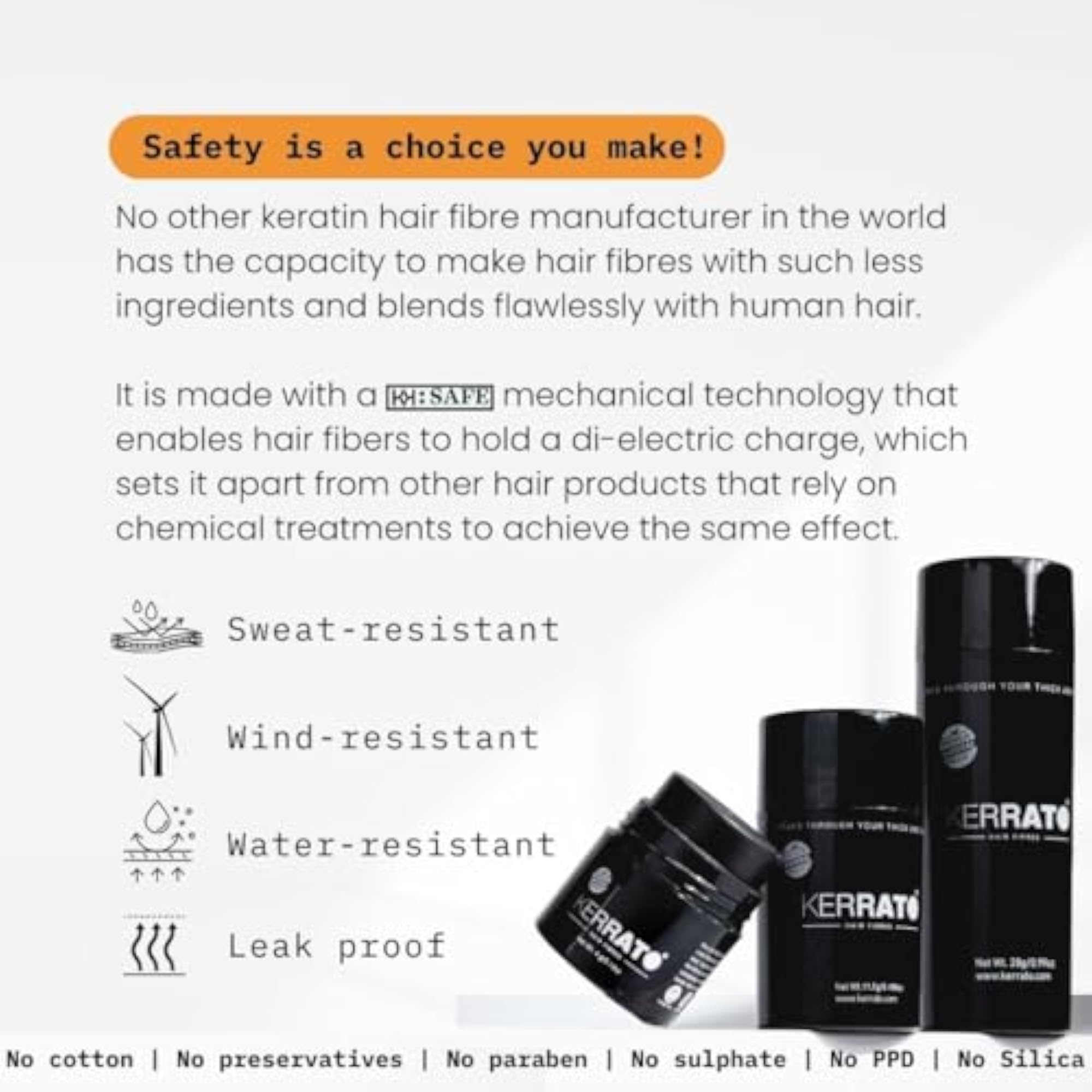 Natural Black Hair Thickener & Fibers, Pack of 2