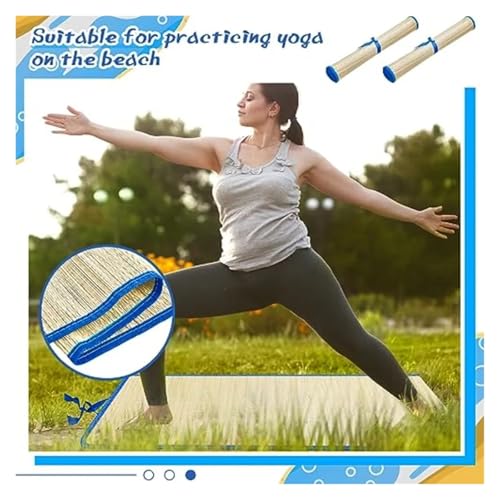 Tapis de plage en paille antidérapant pour sol humide - Pack de 4 nattes - 5