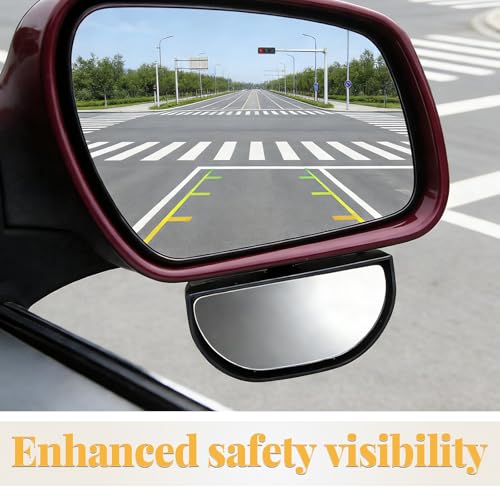 Espejo retrovisor para punto ciego de coche negro con ajuste 360° y gran angular 3