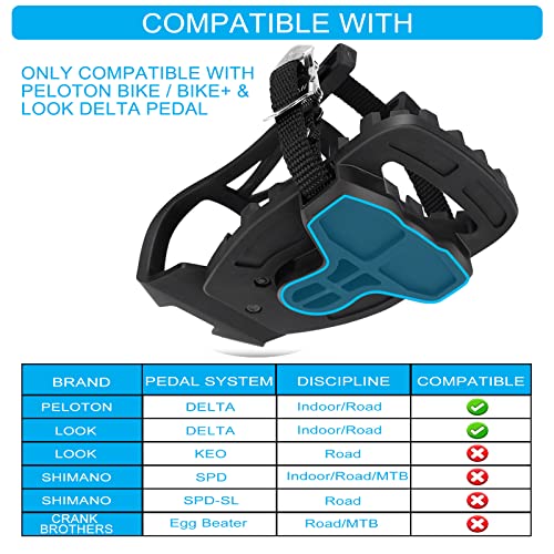 Toe Clips Cage - Pvnoocy Toe Cages For Peloton Bike& Bike+ Pedals, Spin Bike Pedal Adapters Compatible Peloton & Look Delta Pedals - Ride With Regular Shoes #TOP1