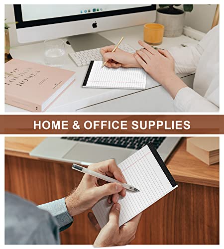 Legal Pads 5 x 8 Inch Note Pads, 8 Pack Notepad for Work Lined Writing Pads of White Paper Narrow Ruled for Office/School/College/Business, Multipurpose Notes Scratch & Memo Pads,  image 2