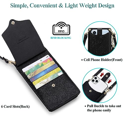 Image of Peacocktion Small Crossbody Cell Phone Purse for Women, Lightweight Mini Small Crossbody Bags for Women with Card Slots