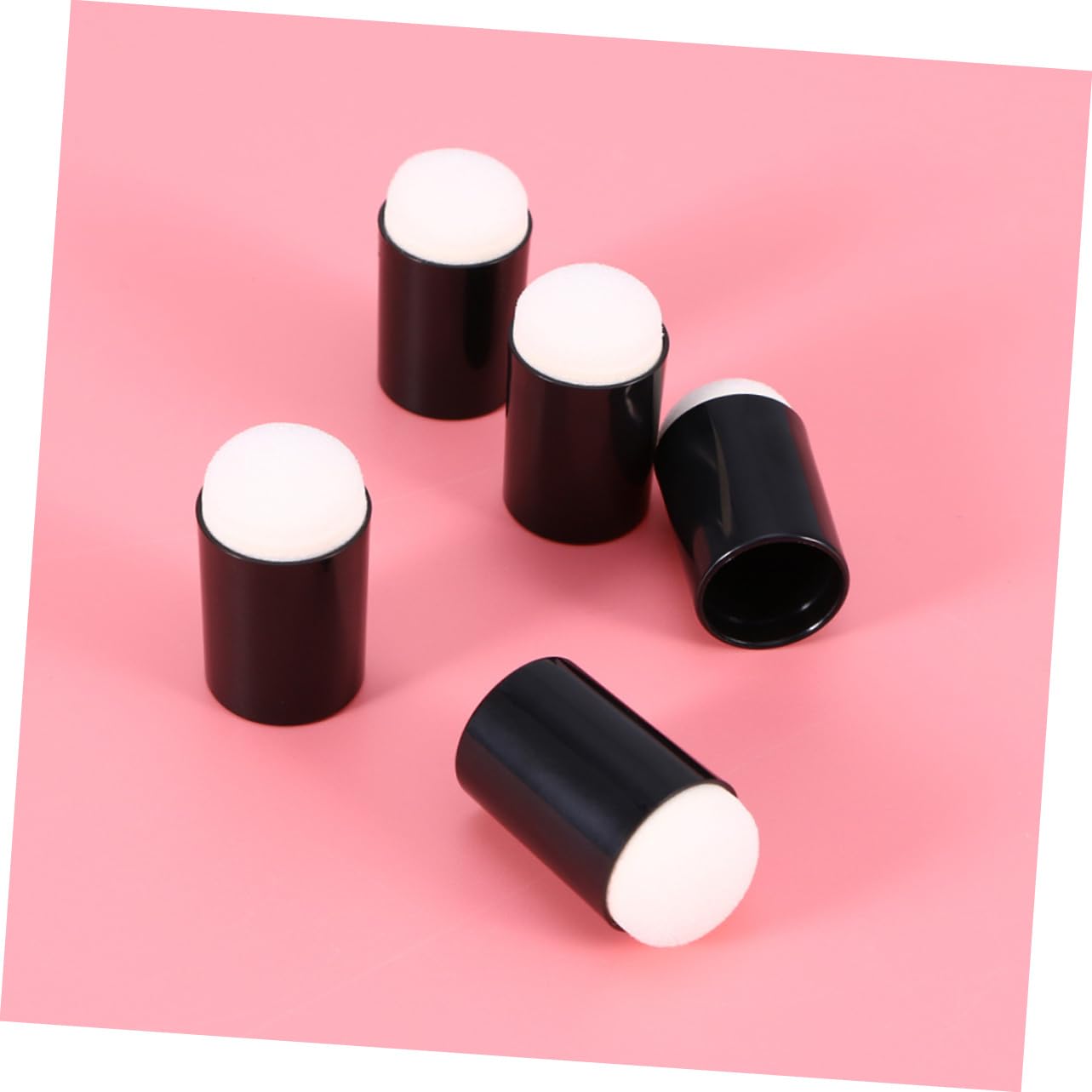 NUOBESTY 4 Set Spugna Per Dipingere Con Le Dita Pennelli Per Marcatori Di Punti Tempera Pittura A Spugna Tamponi Di Inchiostro Pennello Per Unghie Asse Plastica Black 30 Pezzi * 4