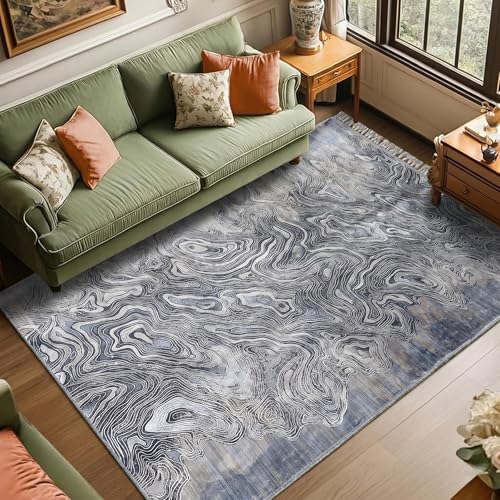 Image of Medallion Vintage Look Carpet for Living Room Bedroom Dining Room | Washable Area Rug with Non Slip TPR Backing | Modern Floor Carpet for Home(Design02-16x24 Inches)