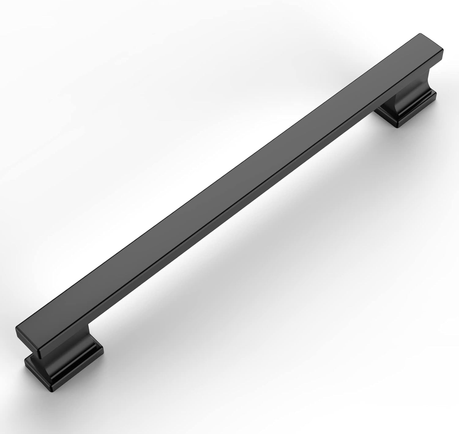 Amerdeco 6 Pack Matte Black Pulls 6.25 Inch(160mm) Hole Center Gold Drawer Pulls