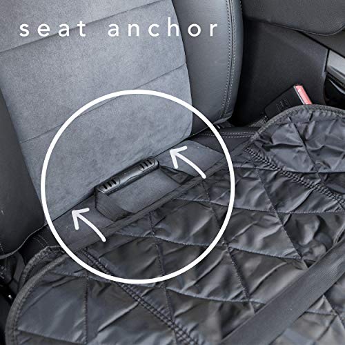 Barksbar Pet Padded Scratchproof Front Seat Cover With Seat Anchor For Cars, Trucks, & Suvs, Water Resistant, Machine Washable & Non-Slip - Quilted Black #TOP7