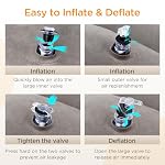 HOMCA Inflatable Travel Foot Rest Pillow for Airplane (2-Pack) - Image 6
