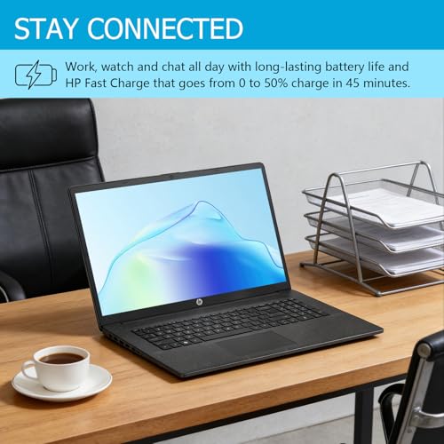 Image of HP 17 Laptop, Intel Core i7-1355U (10 Cores Up to 5.00 GHz) | 16 GB RAM 1 TB SSD, 17.3 inch HD+ Anti Glare IPS Display Laptop Computer, Wi-Fi 6, Numeric Keypad, Windows 11 Pro - Black