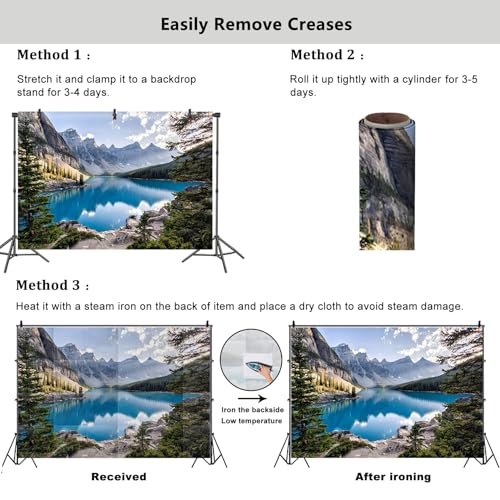 Fondo Fotográfico YongFoto Canadian Moraine Lake 5x3ft miniatura 5