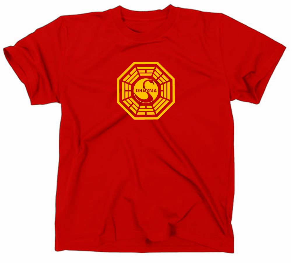 Styletex23 Men's Red Lost The Swan T-Shirt Station 3 Dharma Initiative, Xl