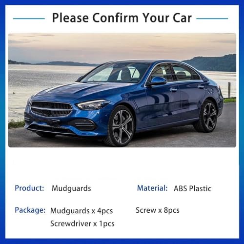 Bavettes Voiture 4X Mercedes Classe C W206 - Finis les éclats de peinture et la boue sur les ailes