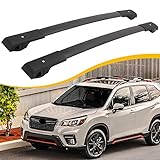 EZREXPM Cross Bars Roof Rack Fit for 2014-2024 Subaru Forester / 2013-2026 XV Crosstrek / 2012-2019 Impreza / 2022-2026 Outback Wilderness Cargo Carrier with Raised Side Rails
